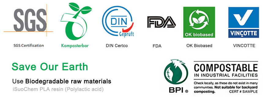 Сертификаты на биоразлагаемые гранулы PLA
