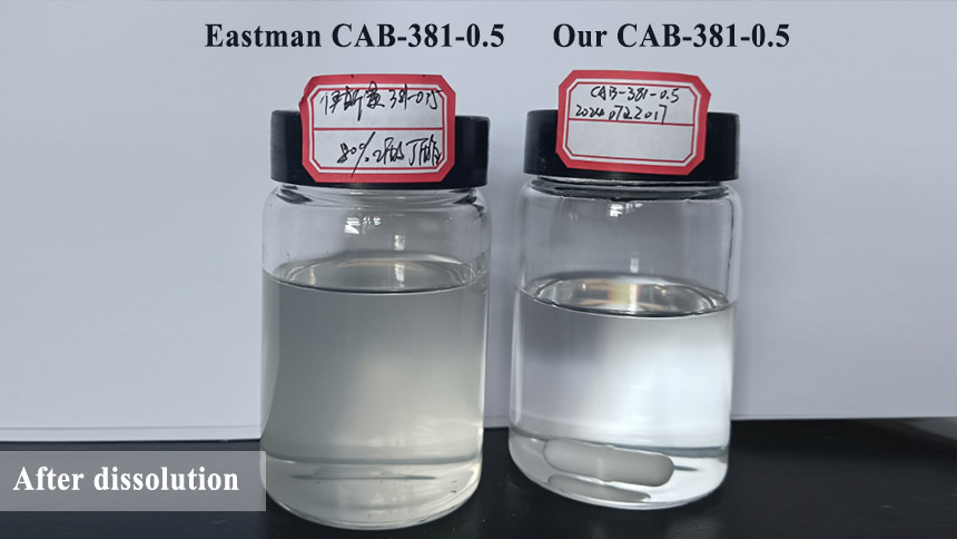 CAB resin after dissolution